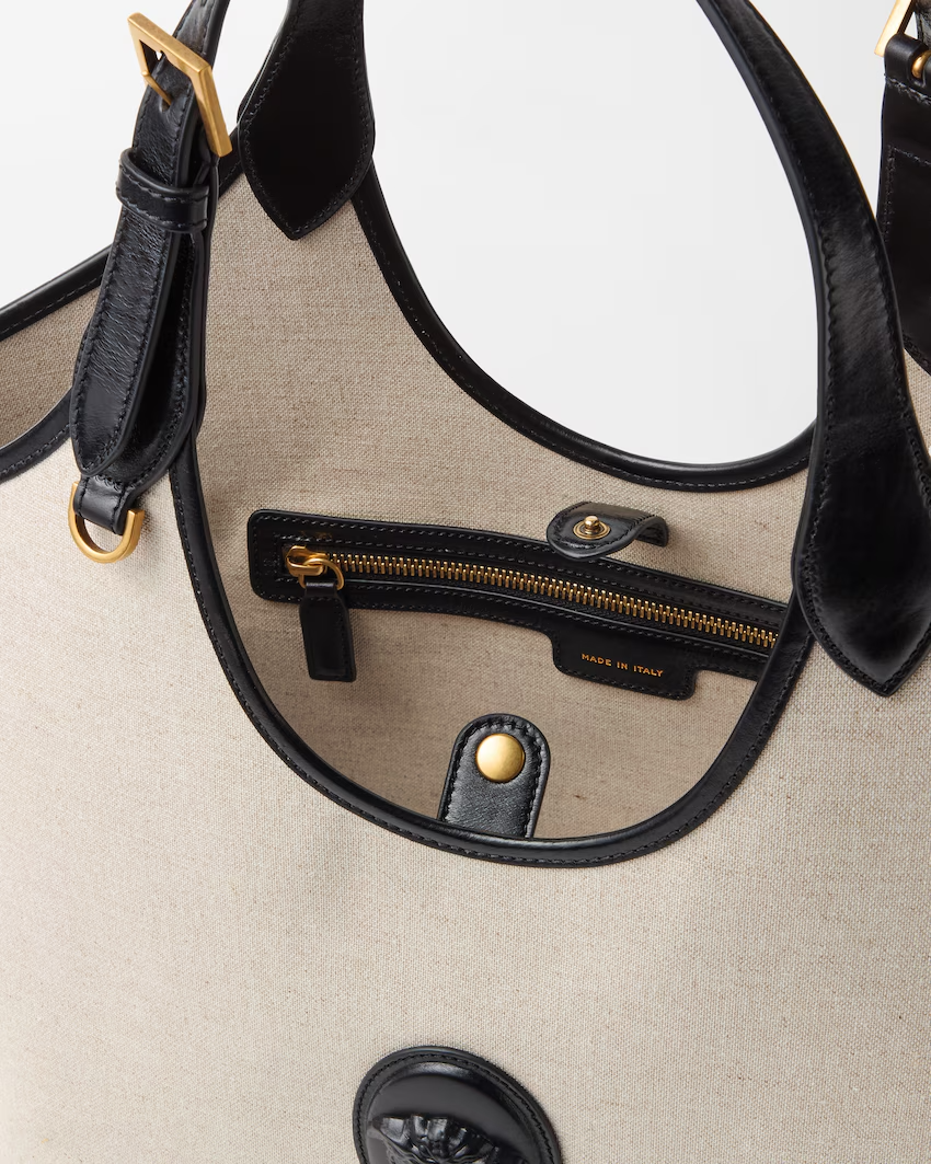  Túi Nữ Versace Rivière Large Canvas Tote 'Beige' v 