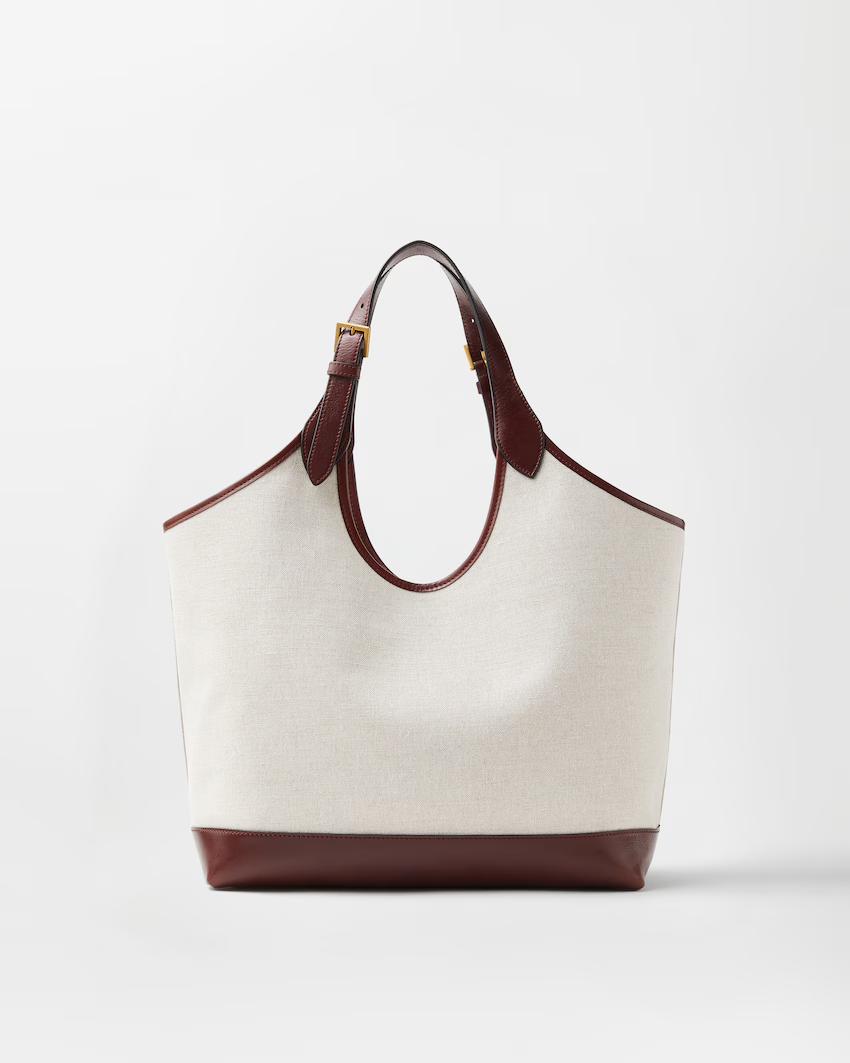  Túi Nữ Versace Rivière Large Canvas Tote 'Beige' 