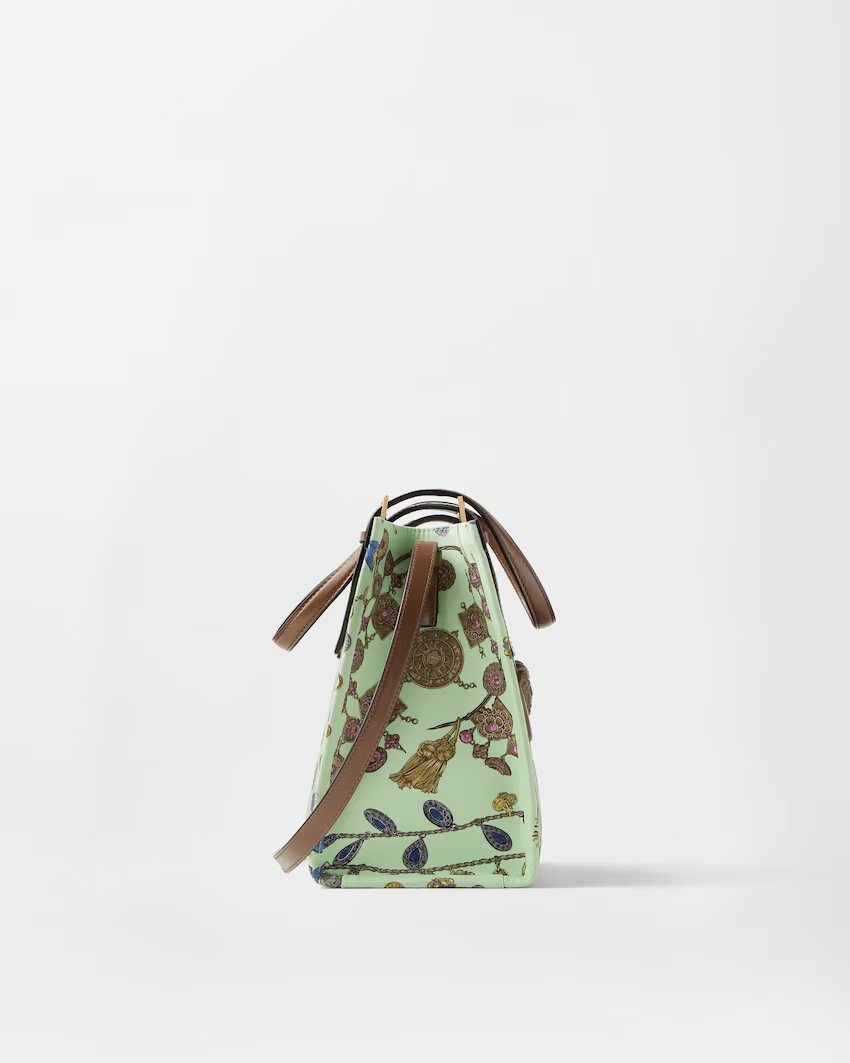  Túi Nữ Versace Rivière Printed Tote 'Green' 