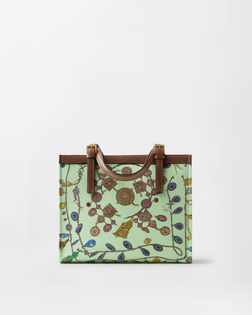  Túi Nữ Versace Rivière Printed Tote 'Green' 