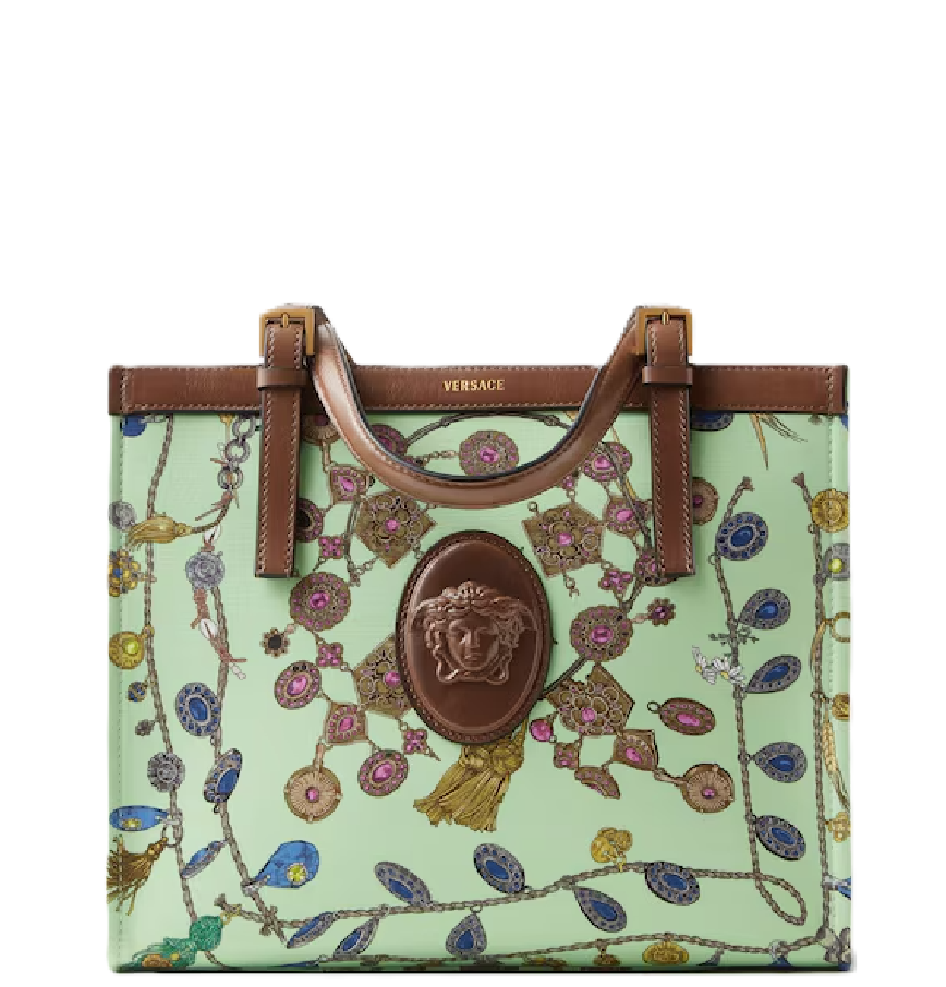  Túi Nữ Versace Rivière Printed Tote 'Green' 