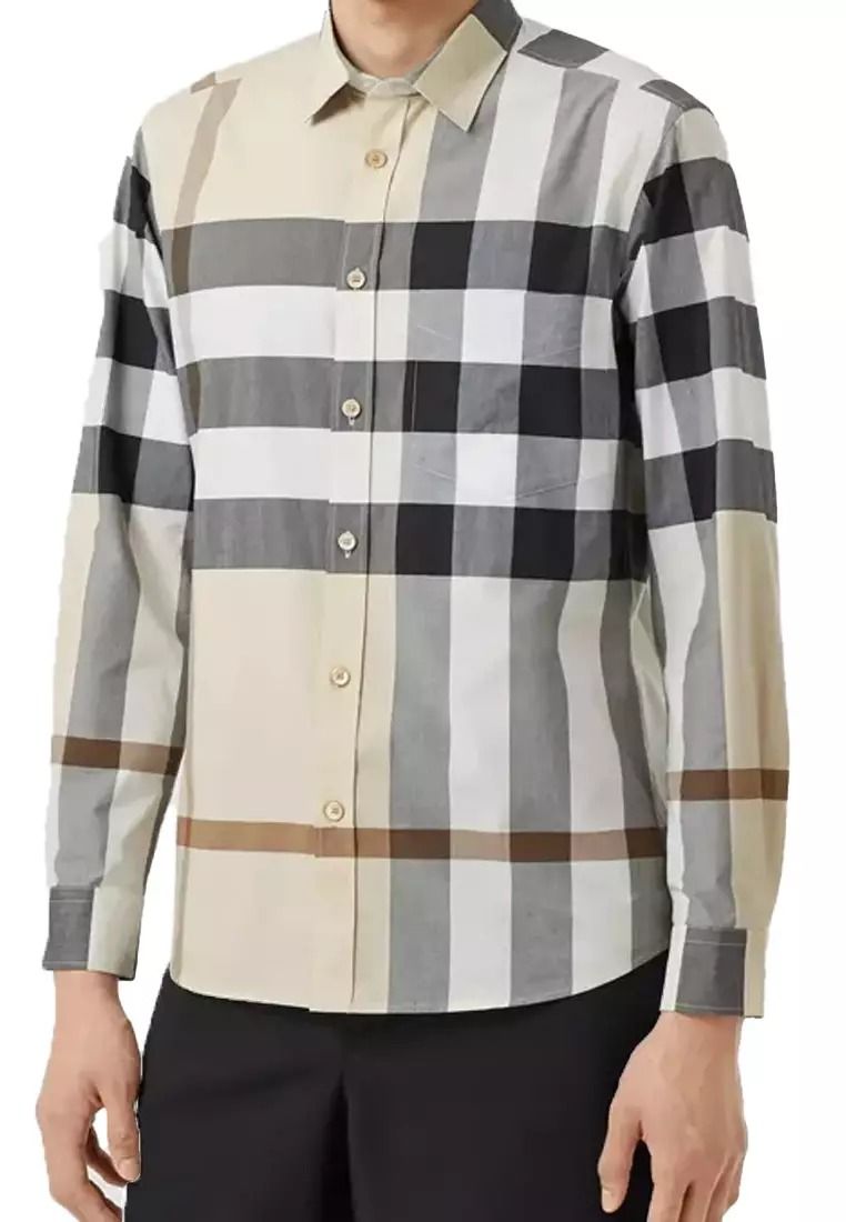  Áo Nam Burberry Claverdon Long-sleeved 'Beige' 