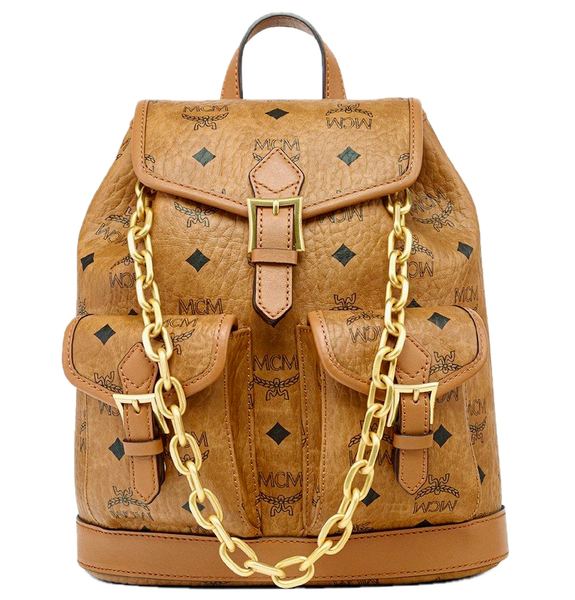  Balo MCM Aren Drawstring Backpack 'Cognac' 