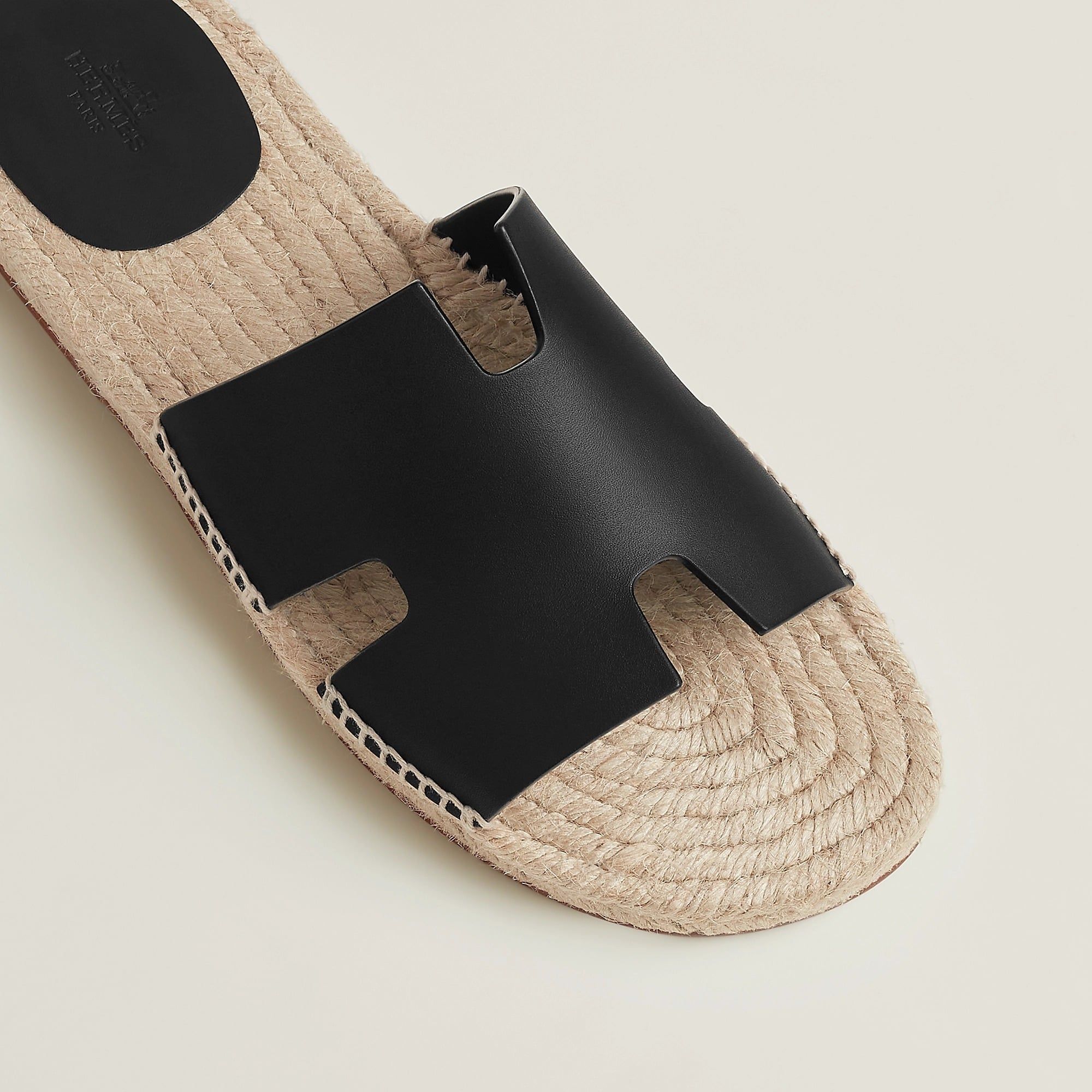  Dép Nam Hermes Antigua Espadrille 'Noir' 