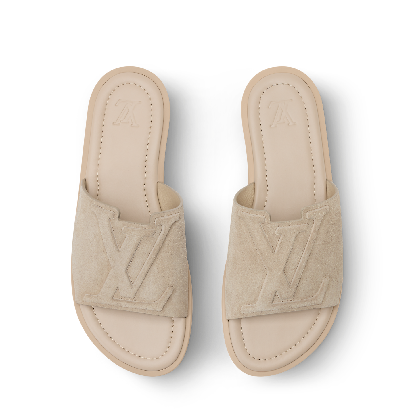  Dép Nam Louis Vuitton LV Portofino Mules 'Beige' 