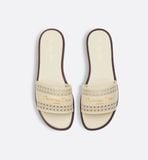  Dép Nữ Dior D-Lane Slide 'Light Biscuit' 