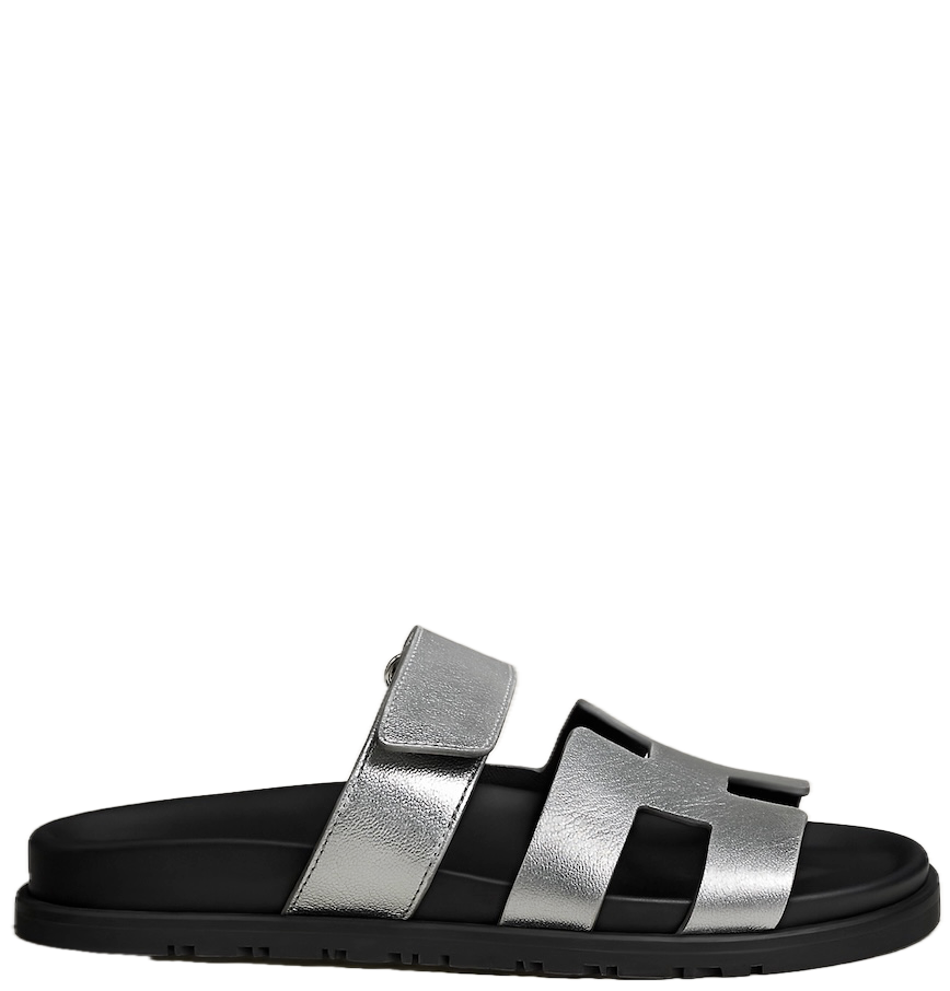  Dép Nữ Hermes Chypre Sandal 'Gris Argenté' 