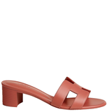  Dép Nữ Hermes Oasis Sandal 'Rouge Tomette' 