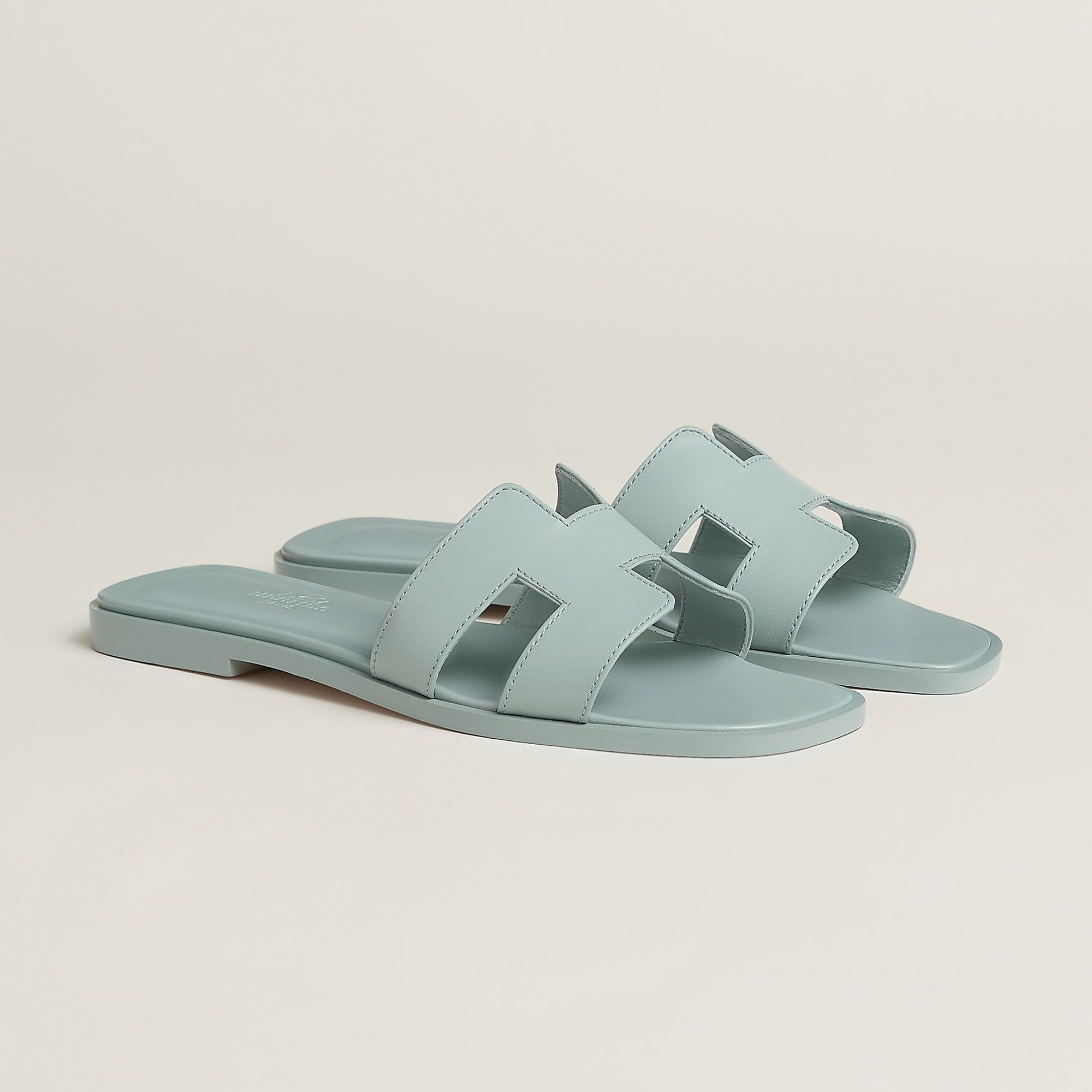  Dép Nữ Hermes Oran Sandal 'Bleu Glacier' 