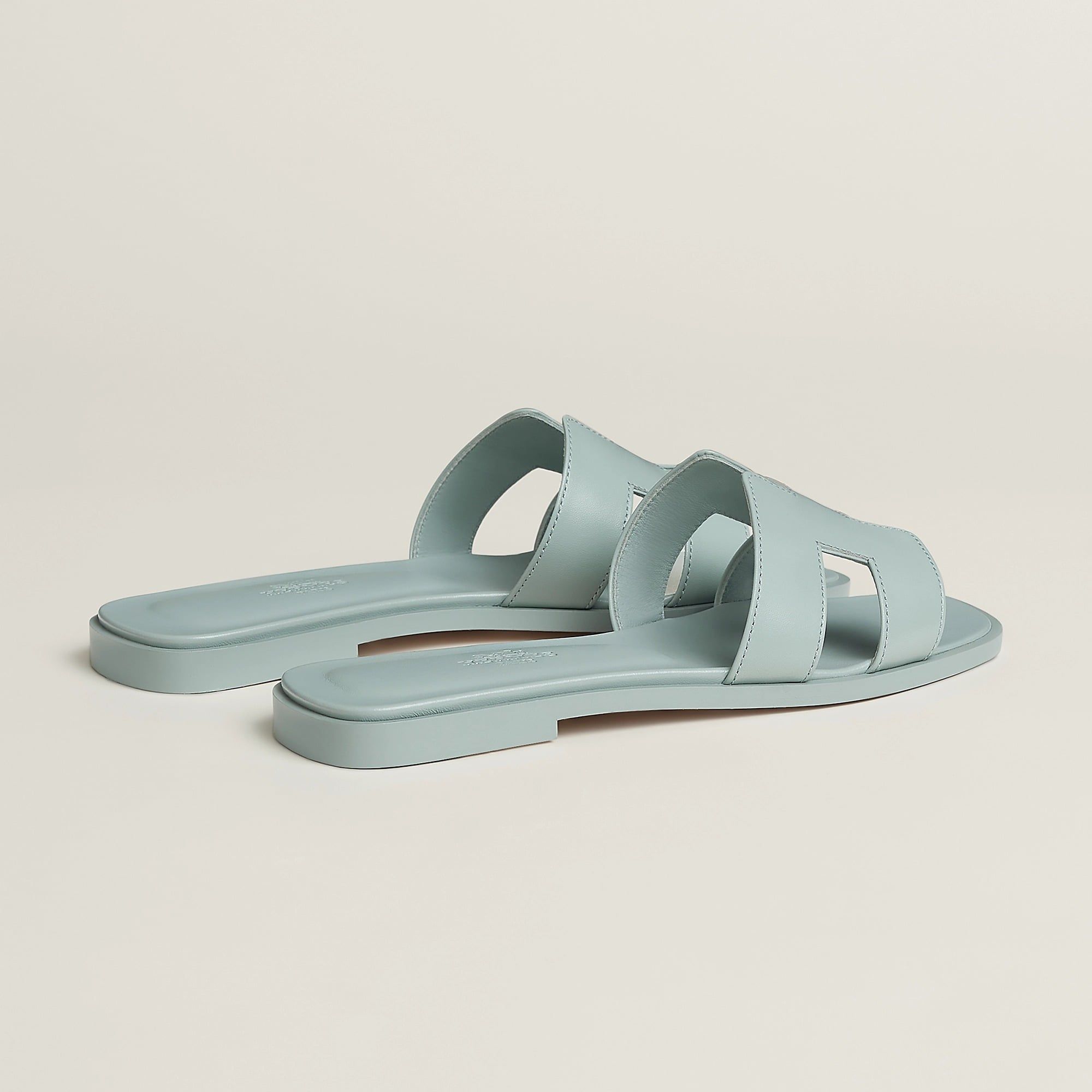  Dép Nữ Hermes Oran Sandal 'Bleu Glacier' 