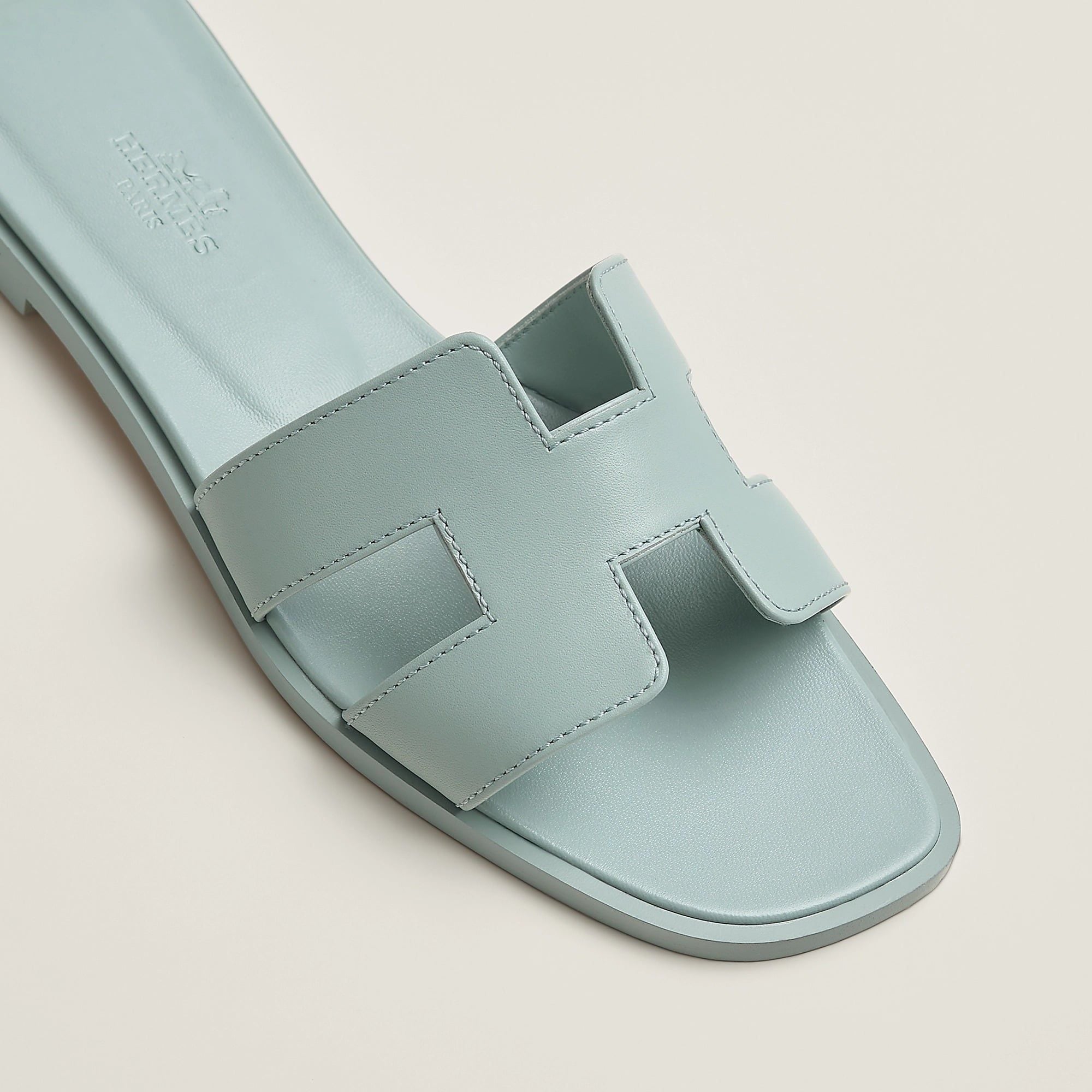  Dép Nữ Hermes Oran Sandal 'Bleu Glacier' 