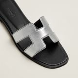  Dép Nữ Hermes Oran Sandal 'Gris Argenté' 