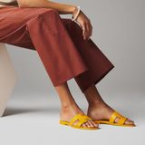  Dép Nữ Hermes Oran Sandal 'Jaune Topaze' 