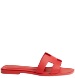  Dép Nữ Hermes Oran Sandal 'Rose Vermillon' 