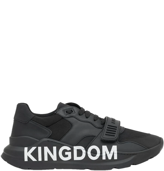 Giày Nam Burberry Ramsey Kingdom Leather 'Black' 