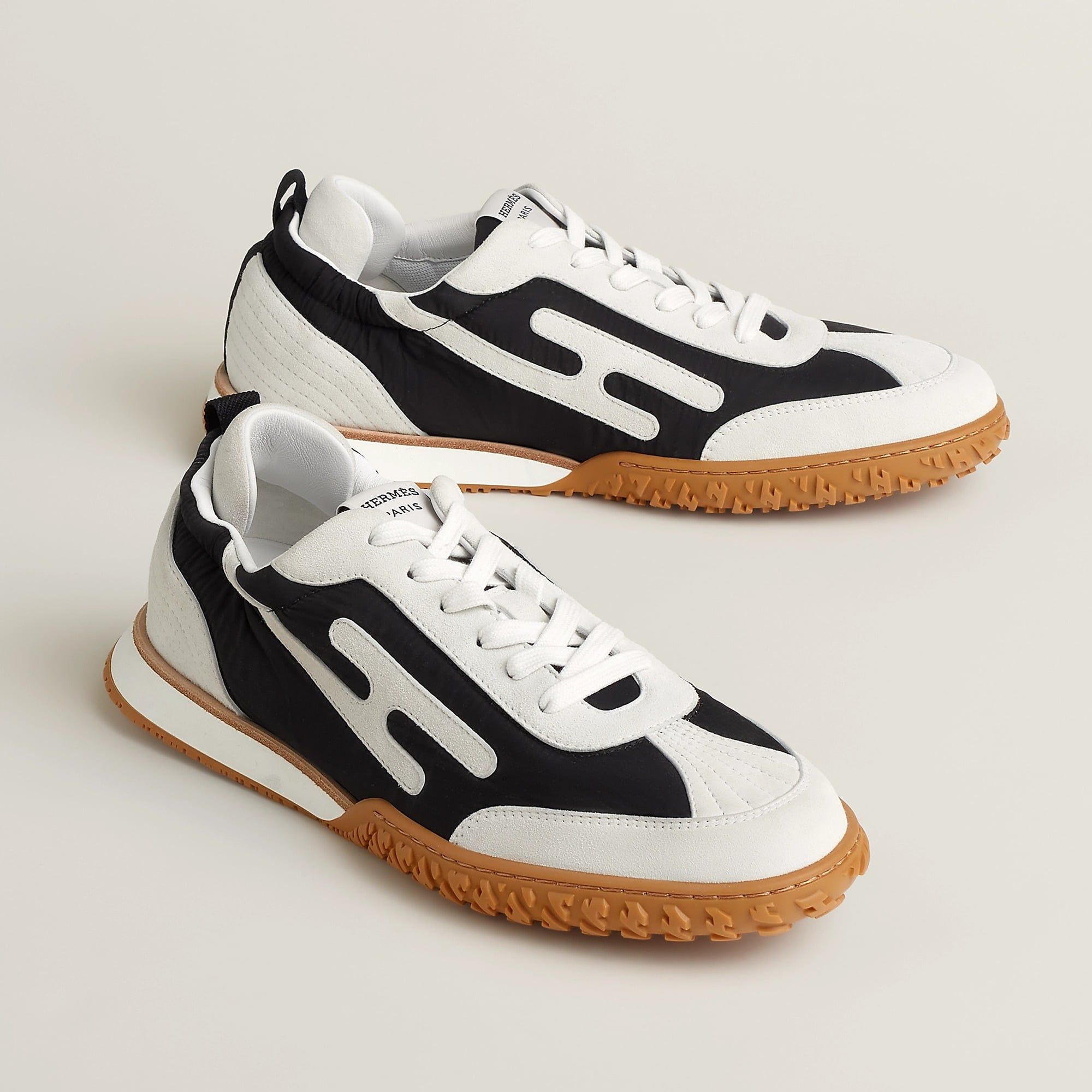  Giày Nam Hermes Jet Sneaker 'Noir Blanc' 