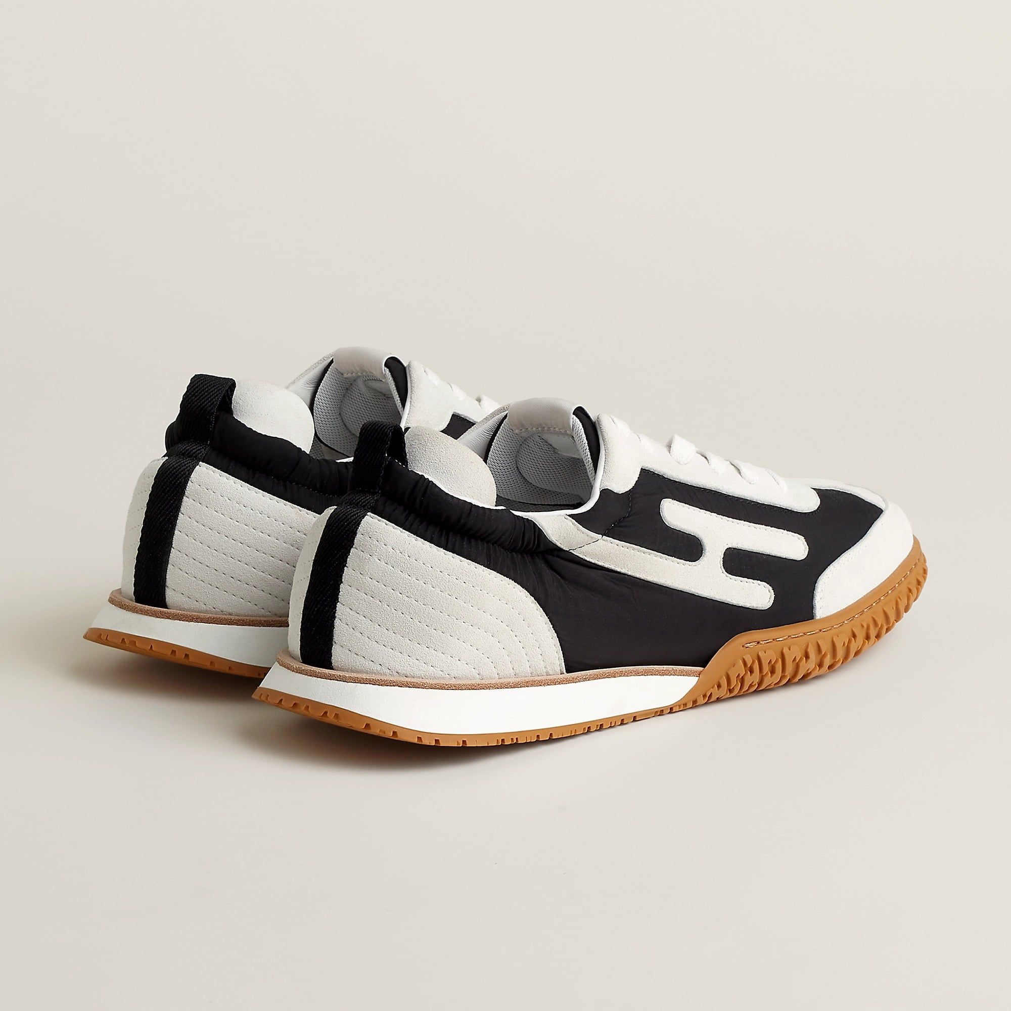  Giày Nam Hermes Jet Sneaker 'Noir Blanc' 