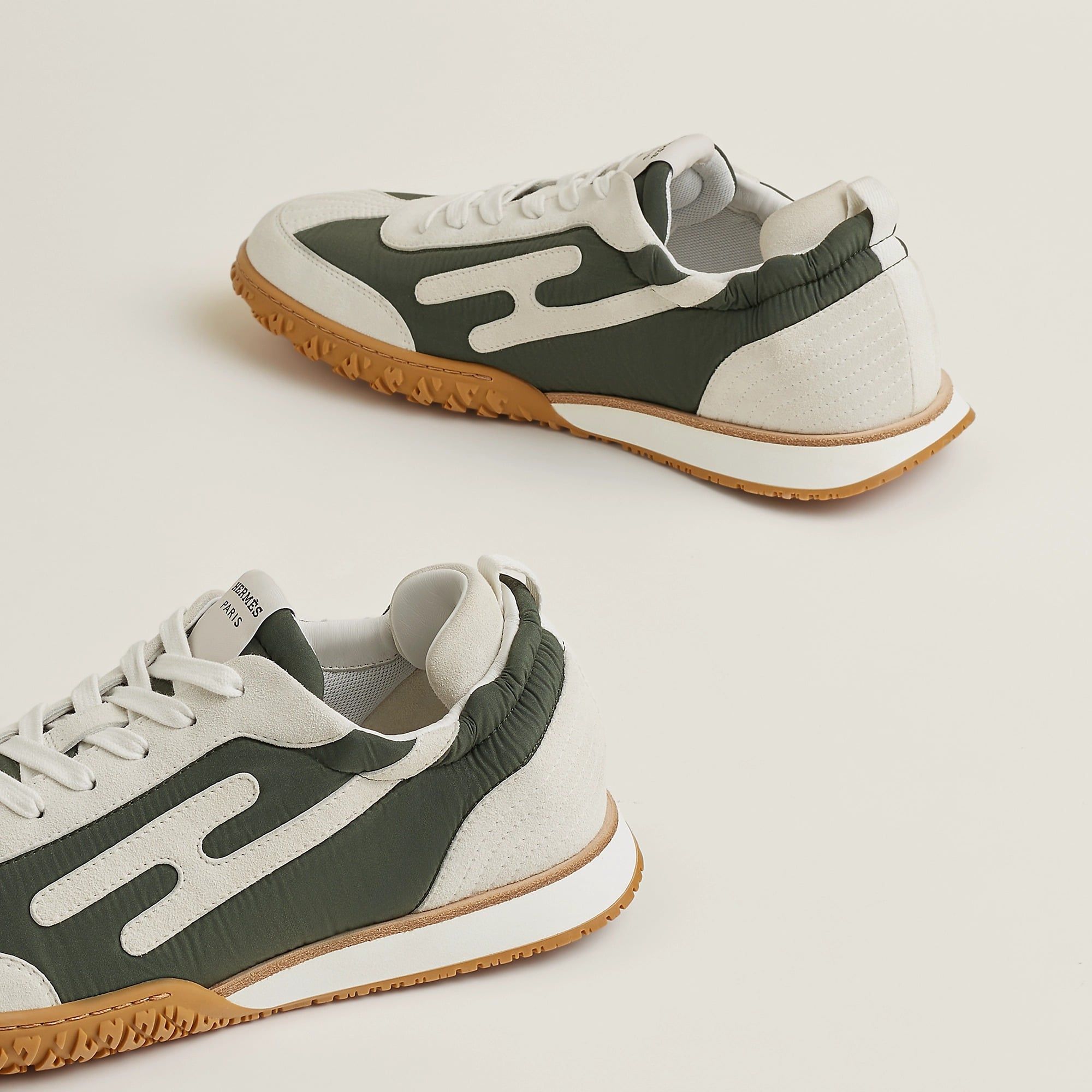  Giày Nam Hermes Jet Sneaker 'Vert Forêt' 