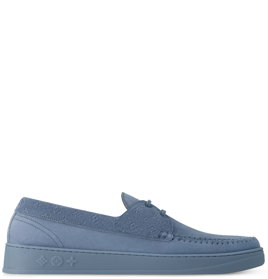  Giày Nam Louis Vuitton LV Resort Boat Shoes 'Blue' 