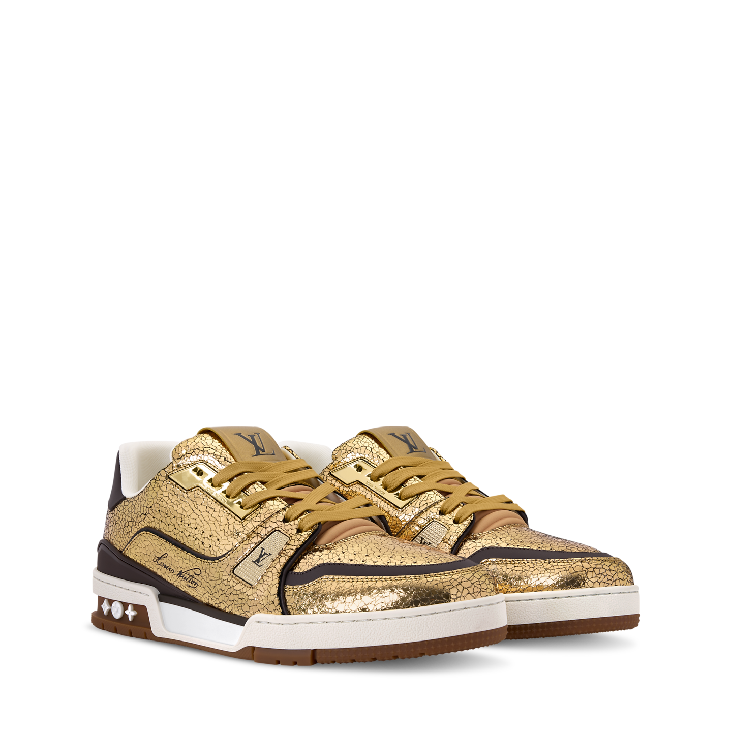  Giày Nam Louis Vuitton LV Trainer Sneaker 'Gold' 