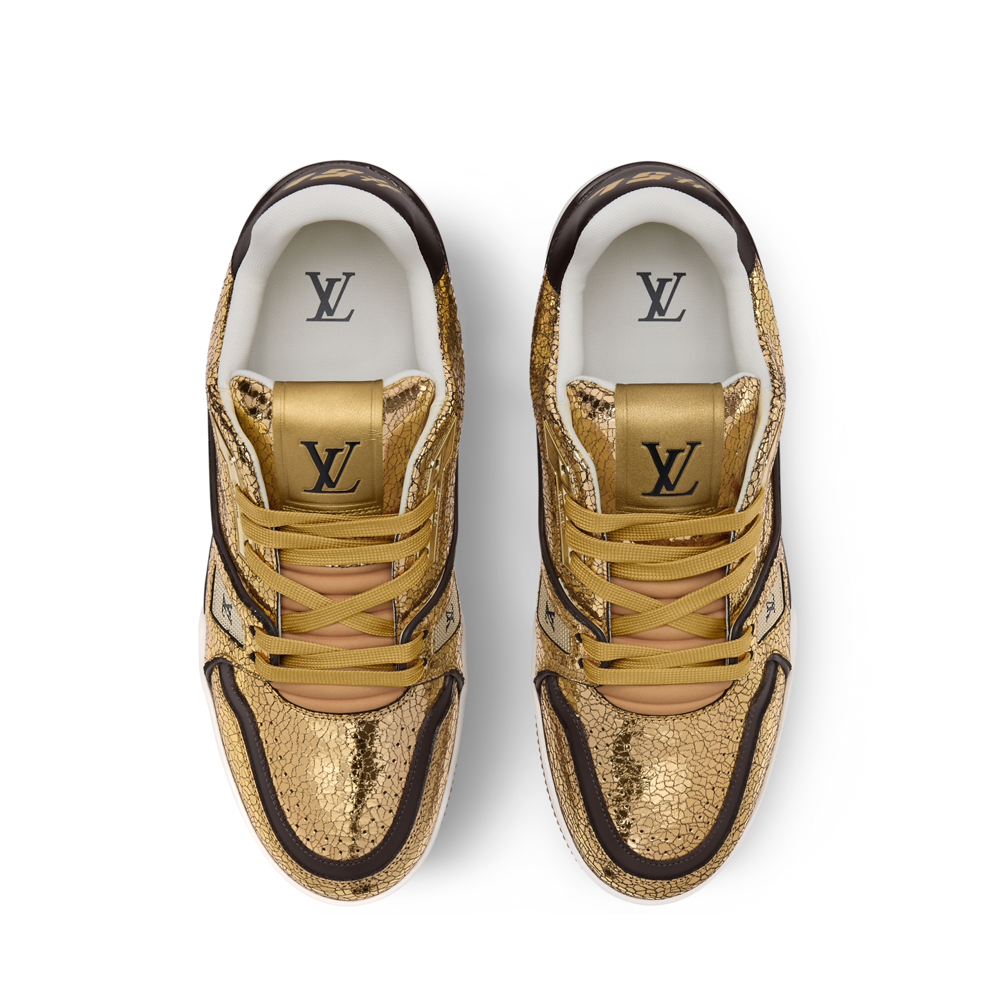  Giày Nam Louis Vuitton LV Trainer Sneaker 'Gold' 