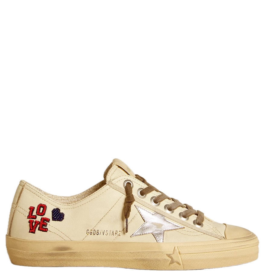  Giày Nữ Golden Goose V-Star 'Ecru' 