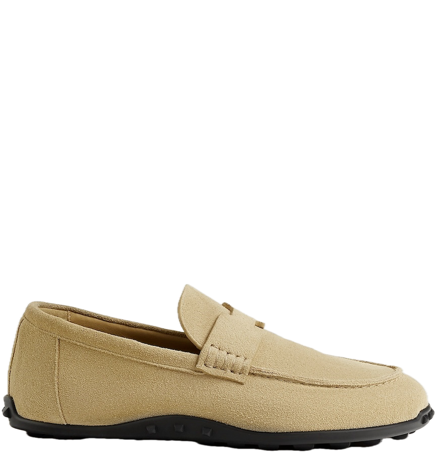  Giày Nữ Hermes Lazy Loafer 'Beige Albâtre' 