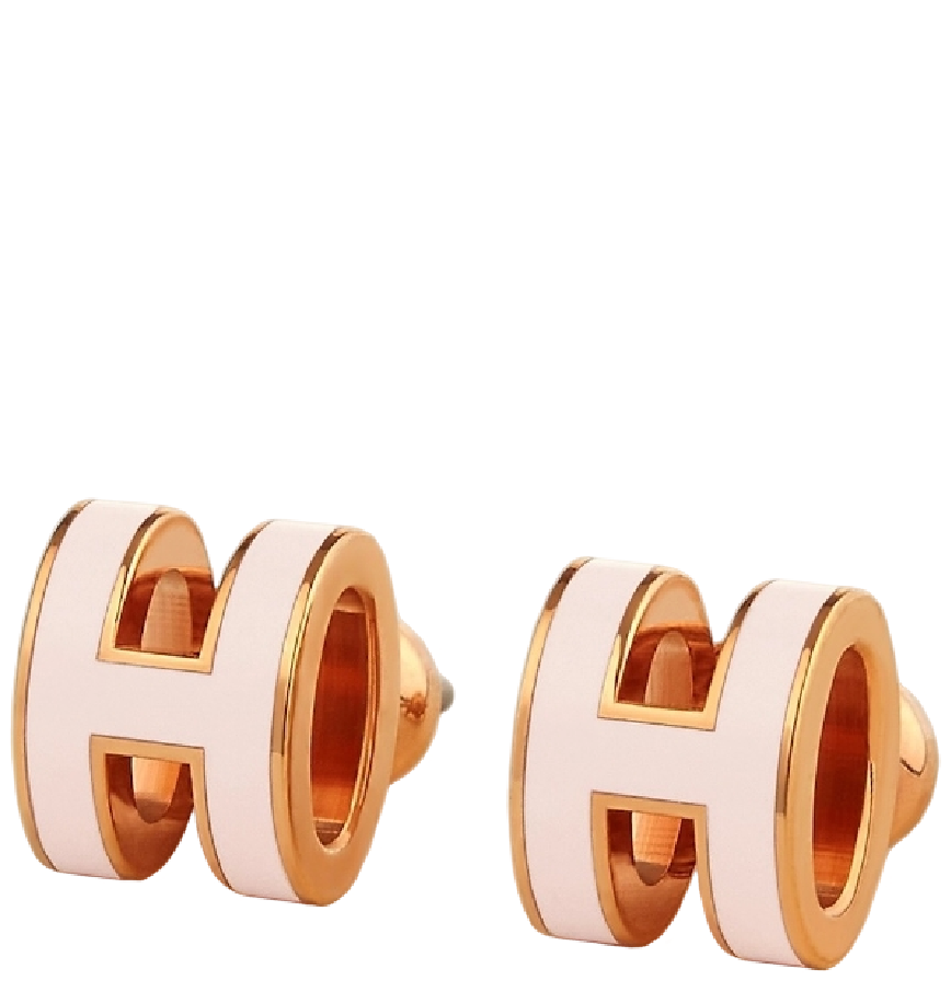  Khuyên Tai Nữ Hermes Mini Pop H 'Rose Dragée' 