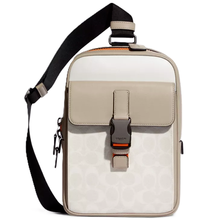  Túi Coach Track Pack In Colorblock 'Gunmetal' 