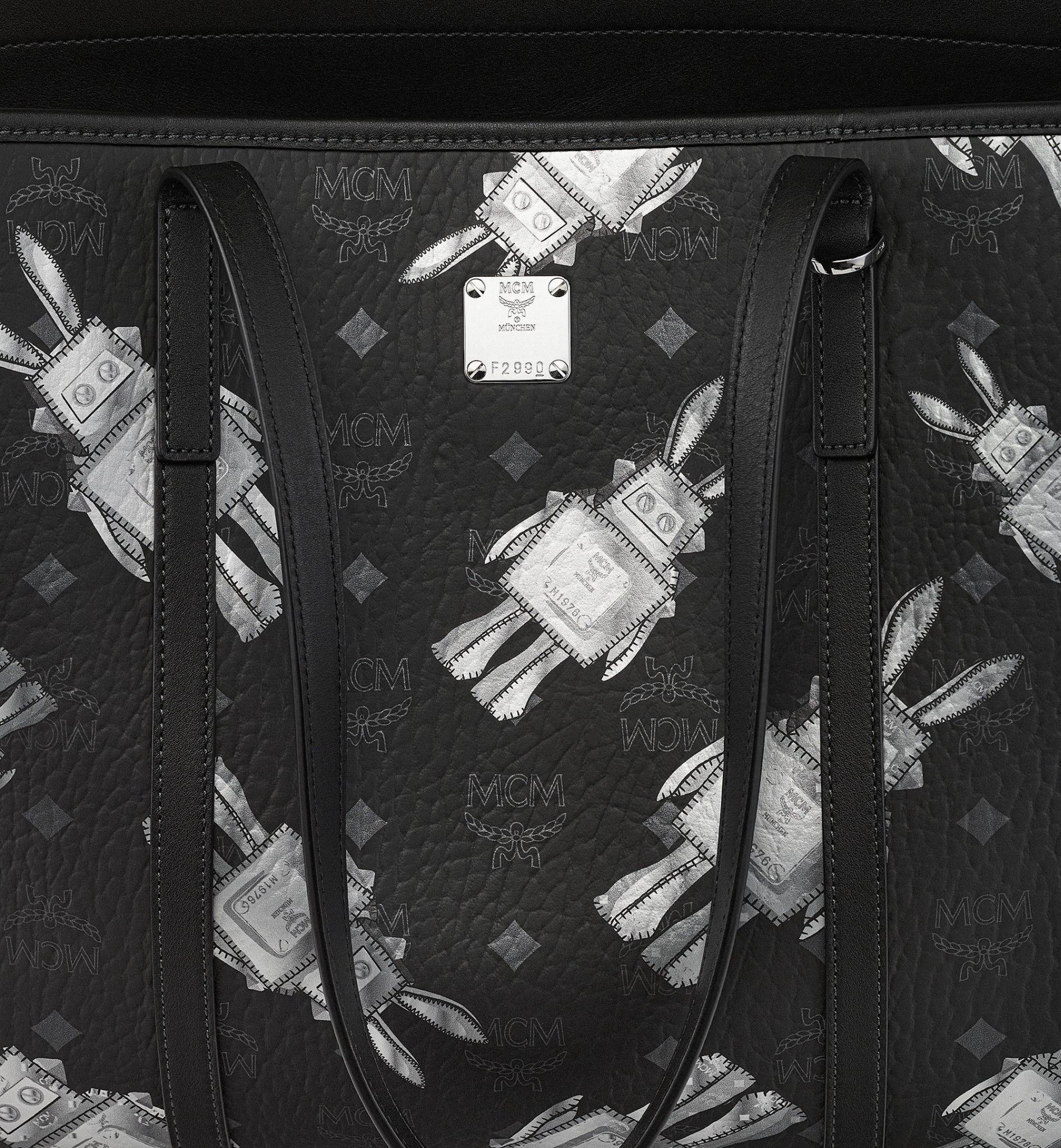  Túi MCM Toni Top Zip Shopper Bag 'Black' 