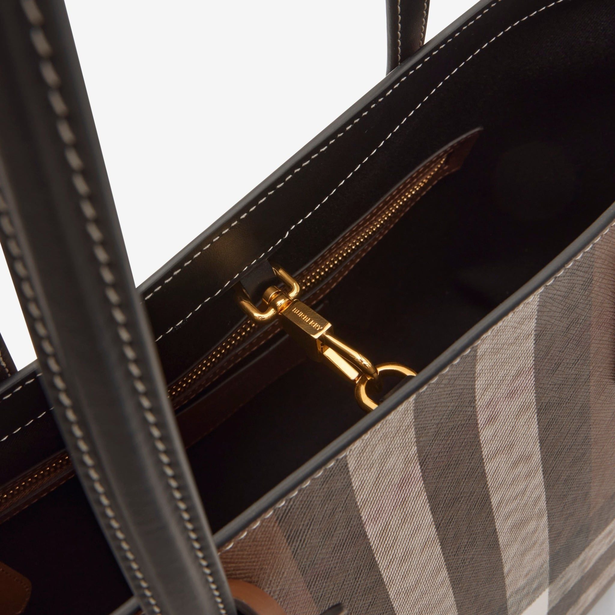  Túi Nữ Burberry Medium Check Tote 'Dark Brown' 