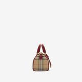  Túi Nữ Burberry Mini Check Bowling Bag 'Beige' 
