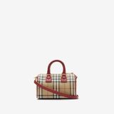  Túi Nữ Burberry Mini Check Bowling Bag 'Beige' 