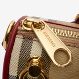 Túi Nữ Burberry Mini Check Bowling Bag 'Beige' 