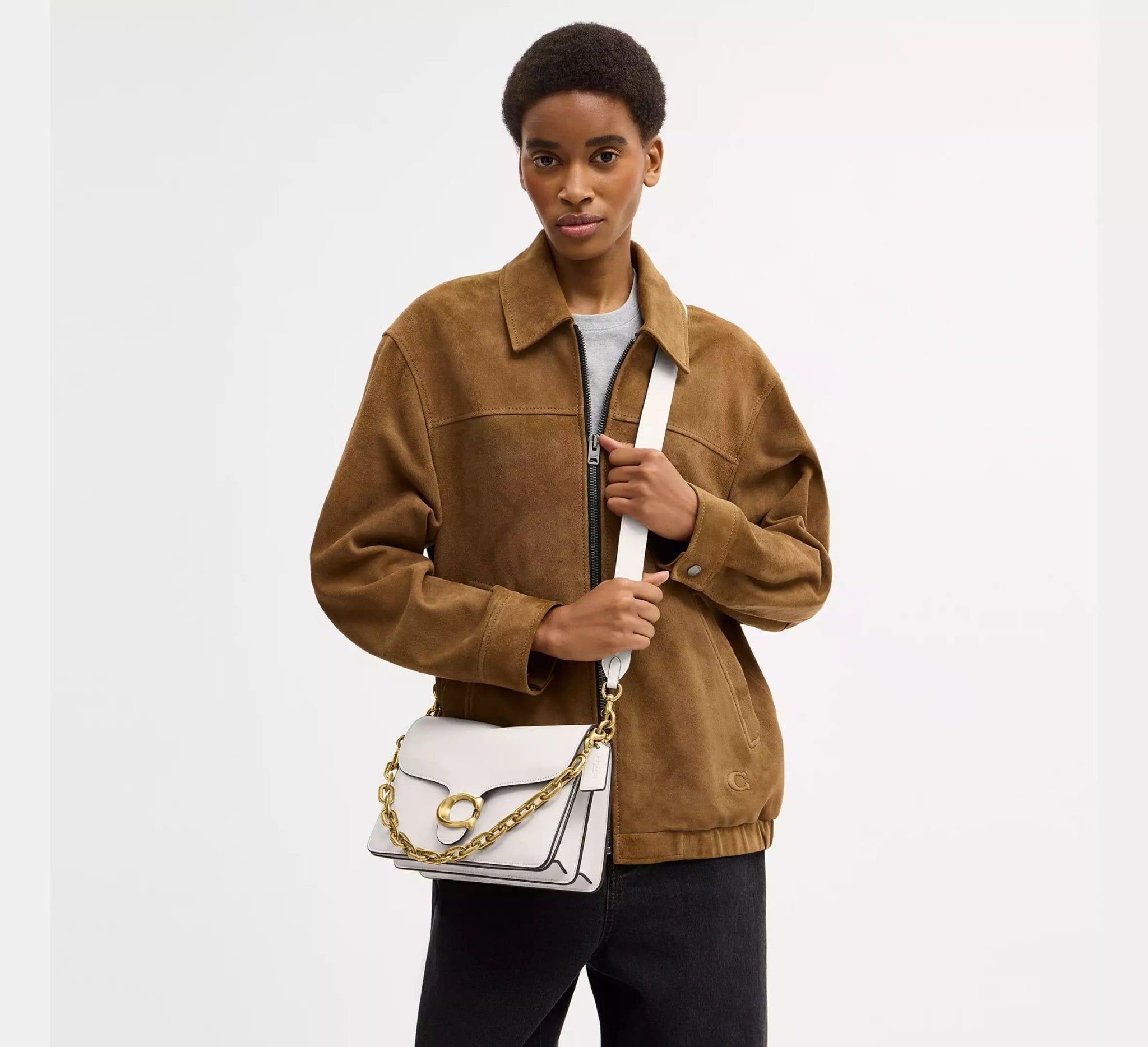  Túi Nữ Coach Chain Tabby Shoulder Bag 'Chalk' 