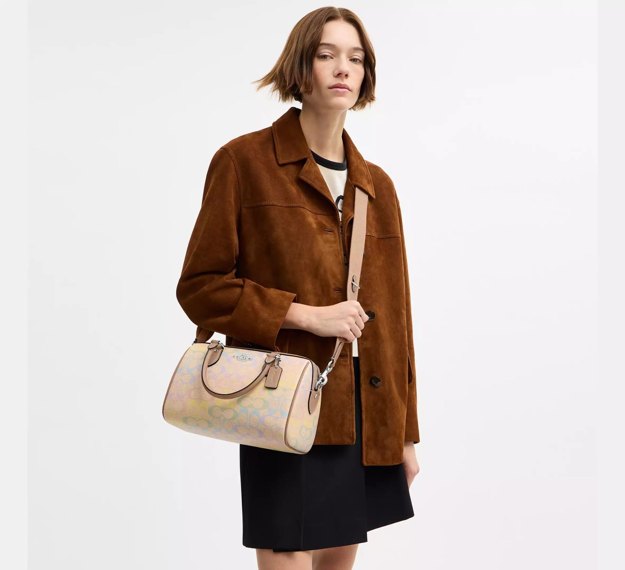  Túi Nữ Coach Rowan Satchel Bag 'Sand Multi' 