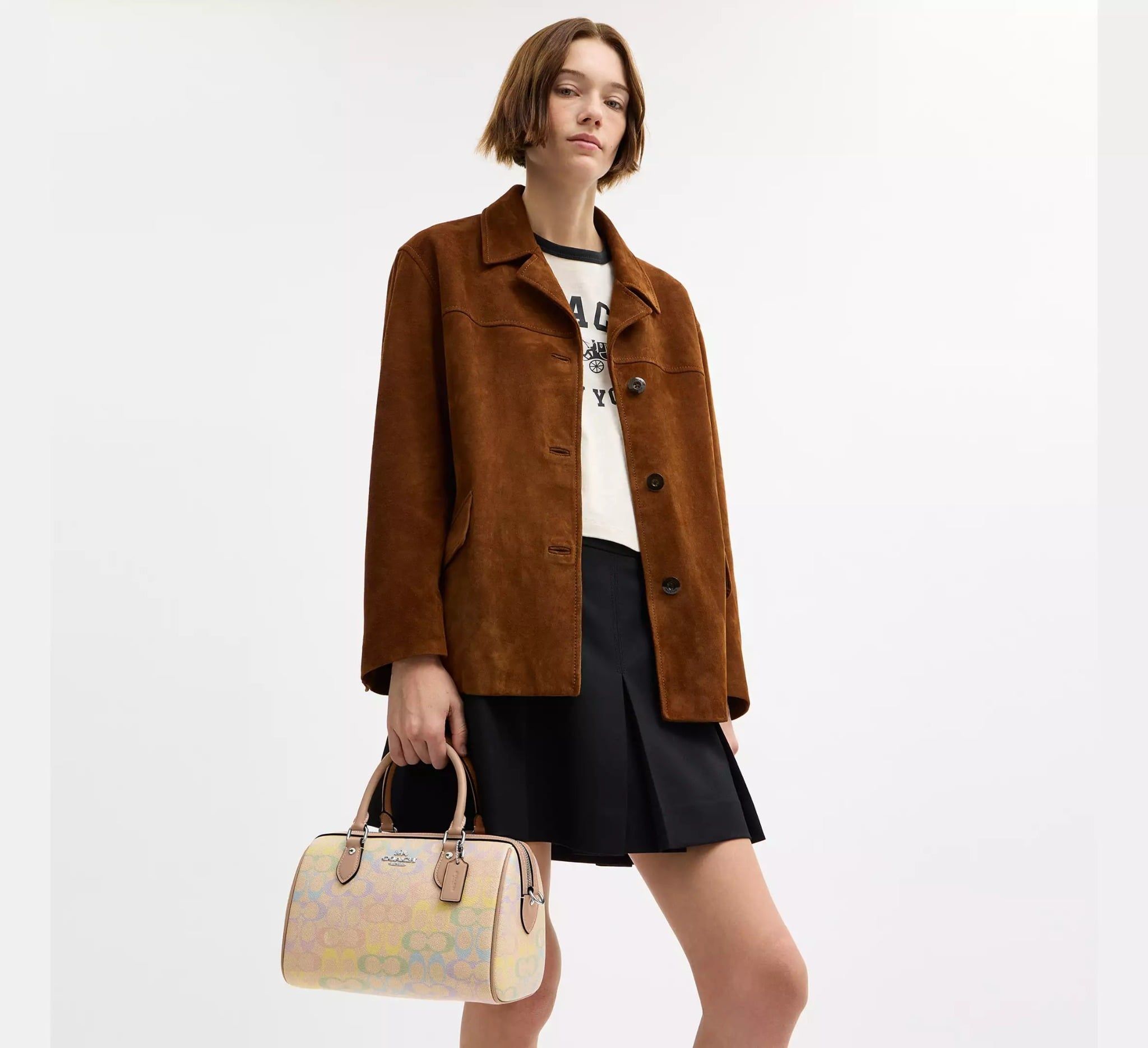  Túi Nữ Coach Rowan Satchel Bag 'Sand Multi' 