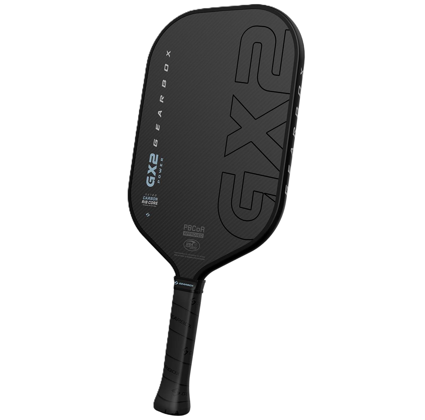  Vợt Pickleball Gearbox GX2 Power Elongated 16mm 'Black' 