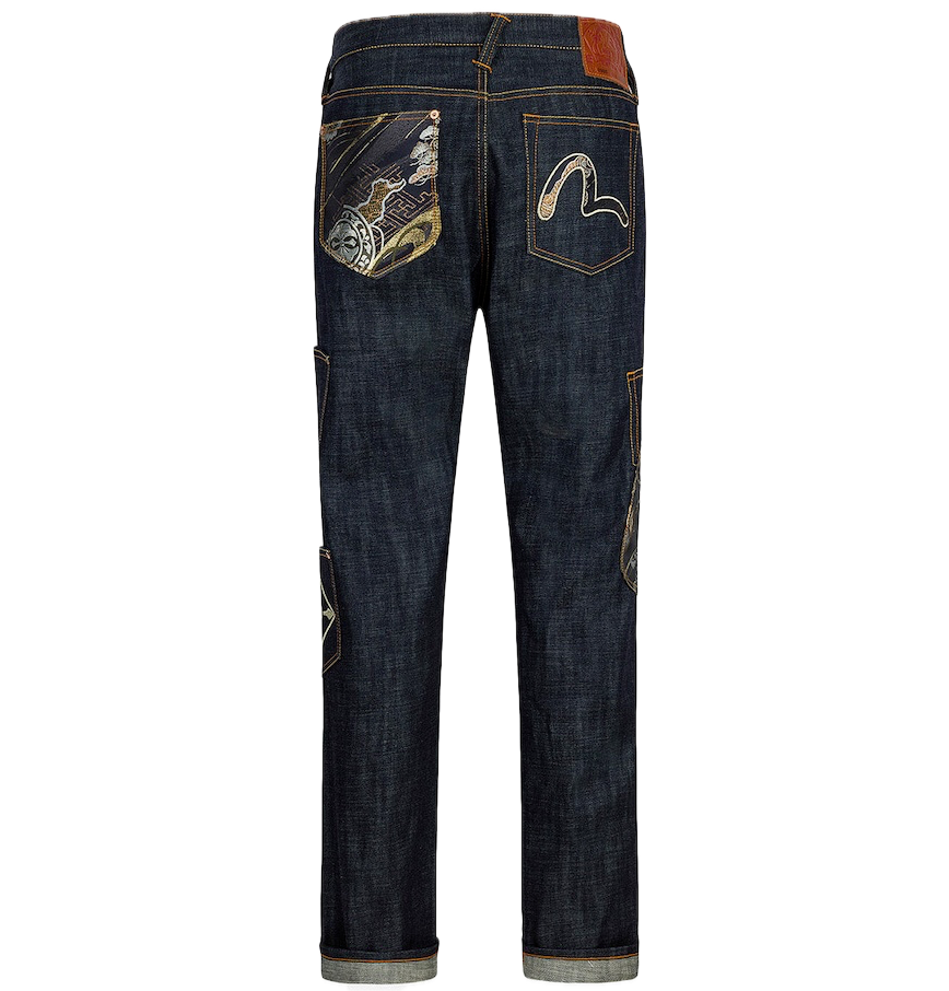  Quần Evisu Multi-Pocket with Brocade Patch 'Indigo' 