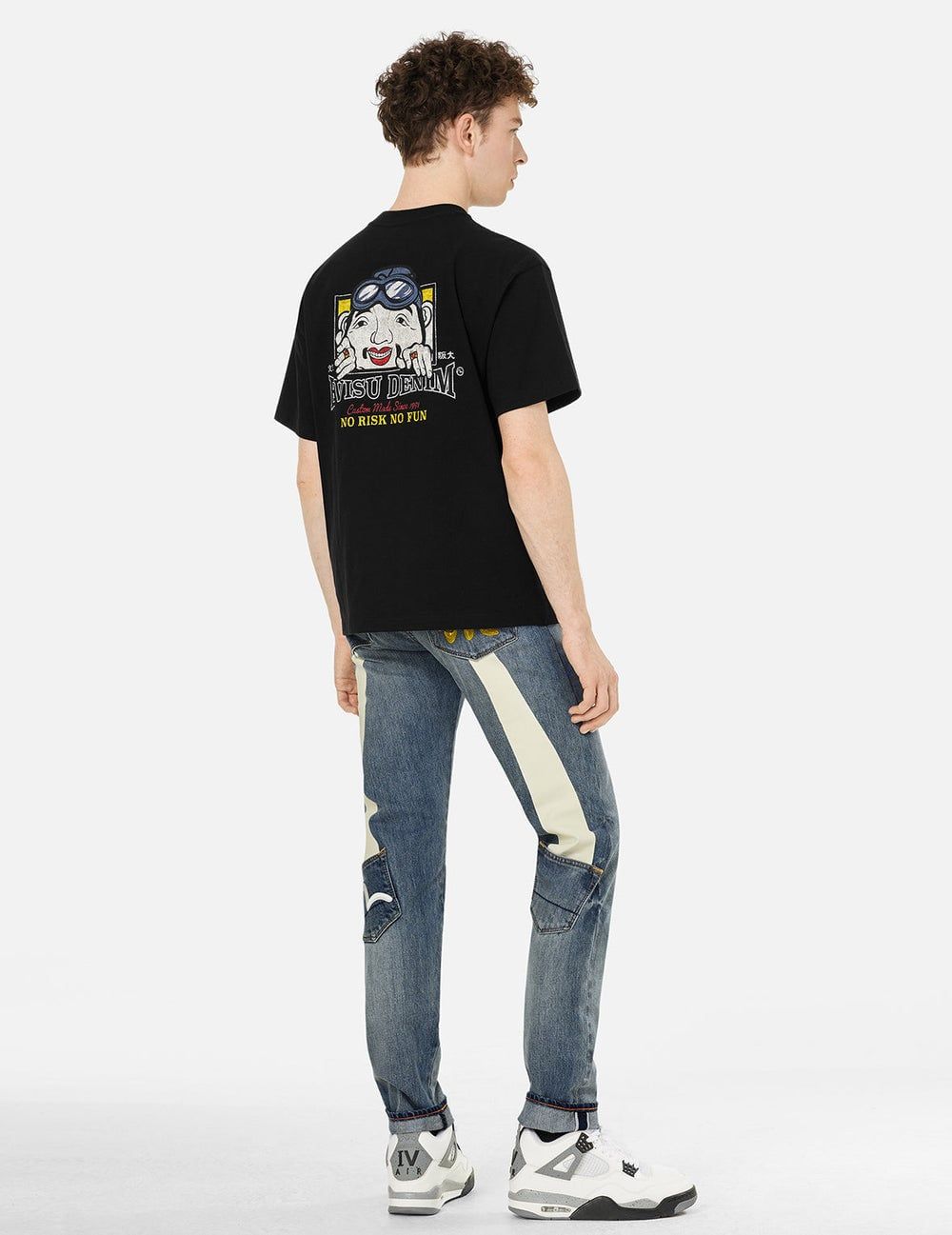  Quần Evisu White Seagull Daicock Print Jeans 'Indigo' 