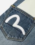  Quần Evisu White Seagull Daicock Print Jeans 'Indigo' 