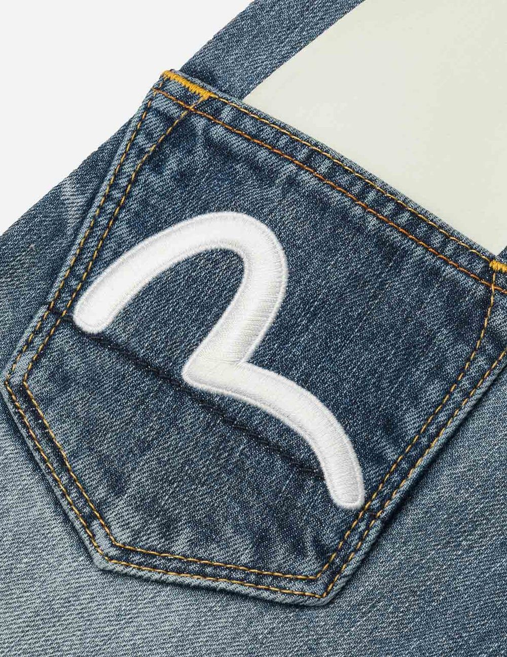  Quần Evisu White Seagull Daicock Print Jeans 'Indigo' 