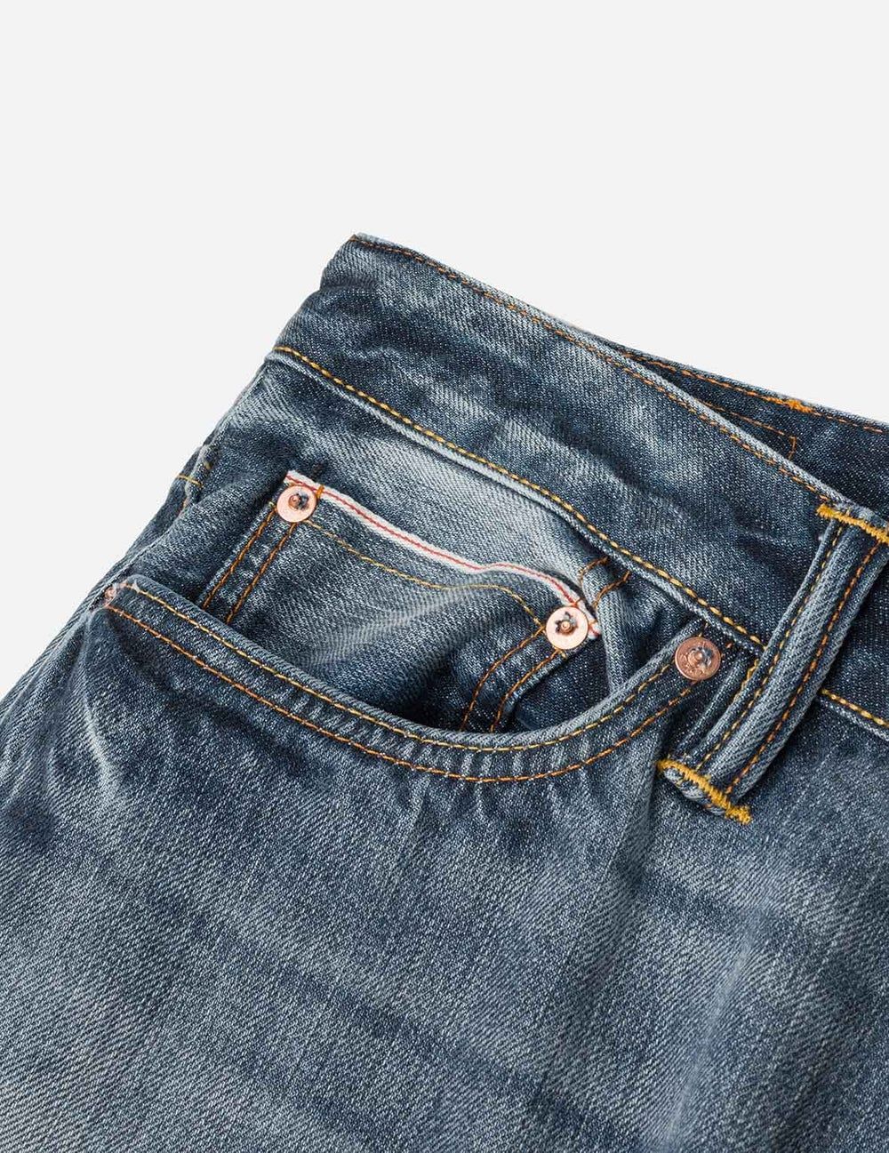  Quần Evisu White Seagull Daicock Print Jeans 'Indigo' 
