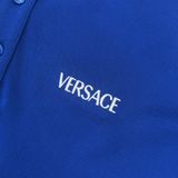  Áo Nam Versace Patterned Collar Logo 'Blue' 