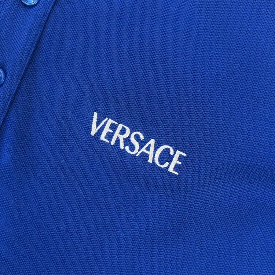  Áo Nam Versace Patterned Collar Logo 'Blue' 
