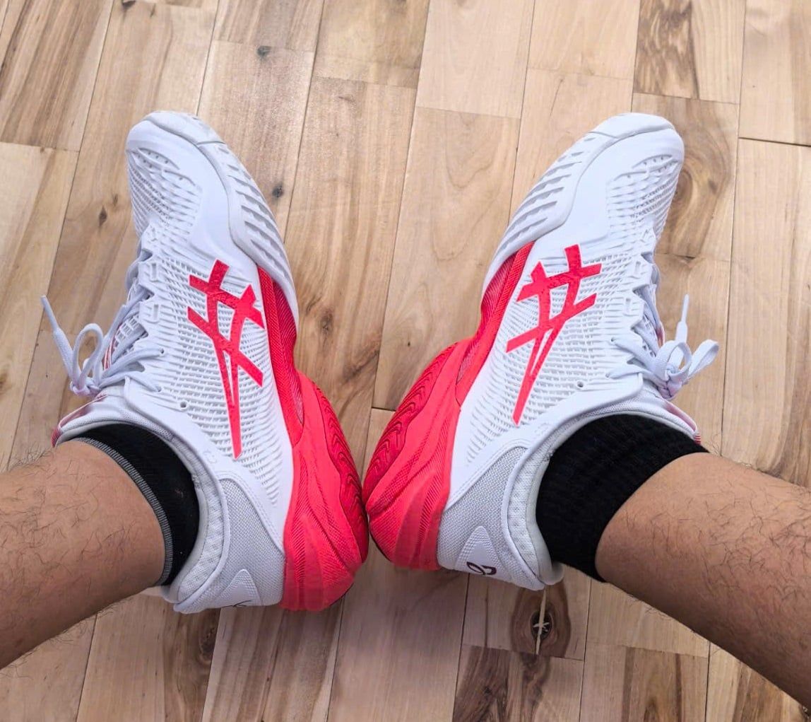  Giày Nam Asics Court FF 3 Novak 'White Electric Red' 