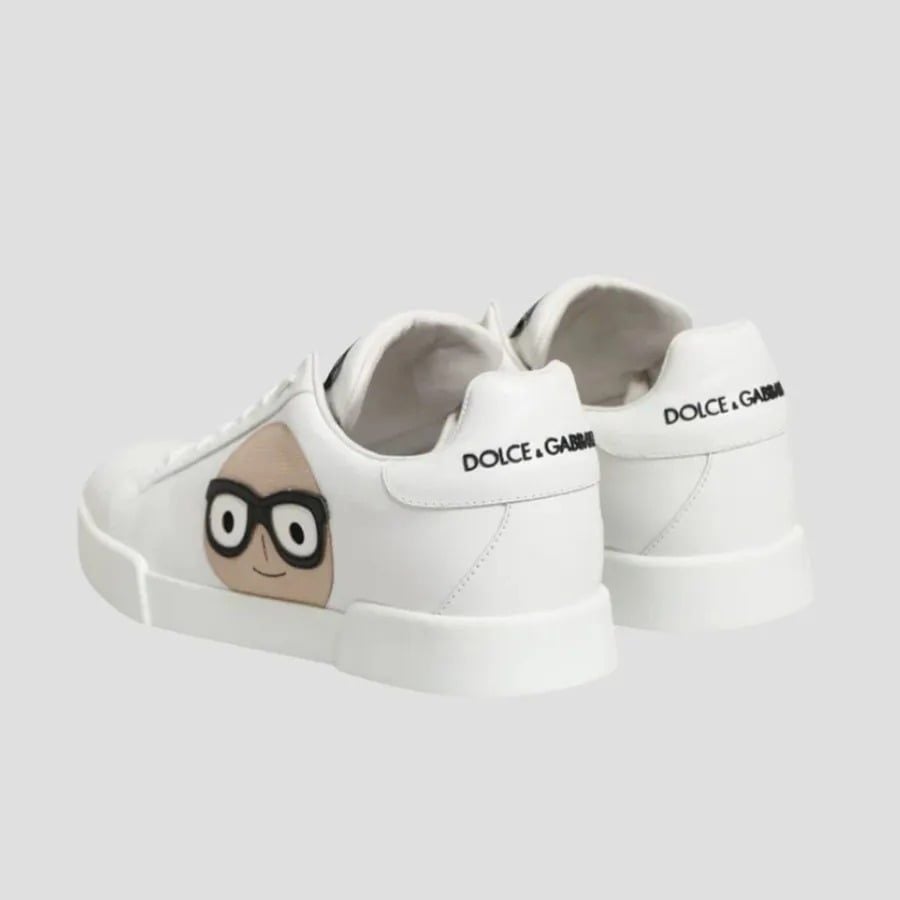  Giày Nam Dolce & Gabbana Patch Portofino 'White' 