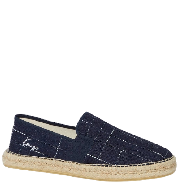  Giày Nam Kenzo Weave Espadrilles 'Rinse Blue Denim' 