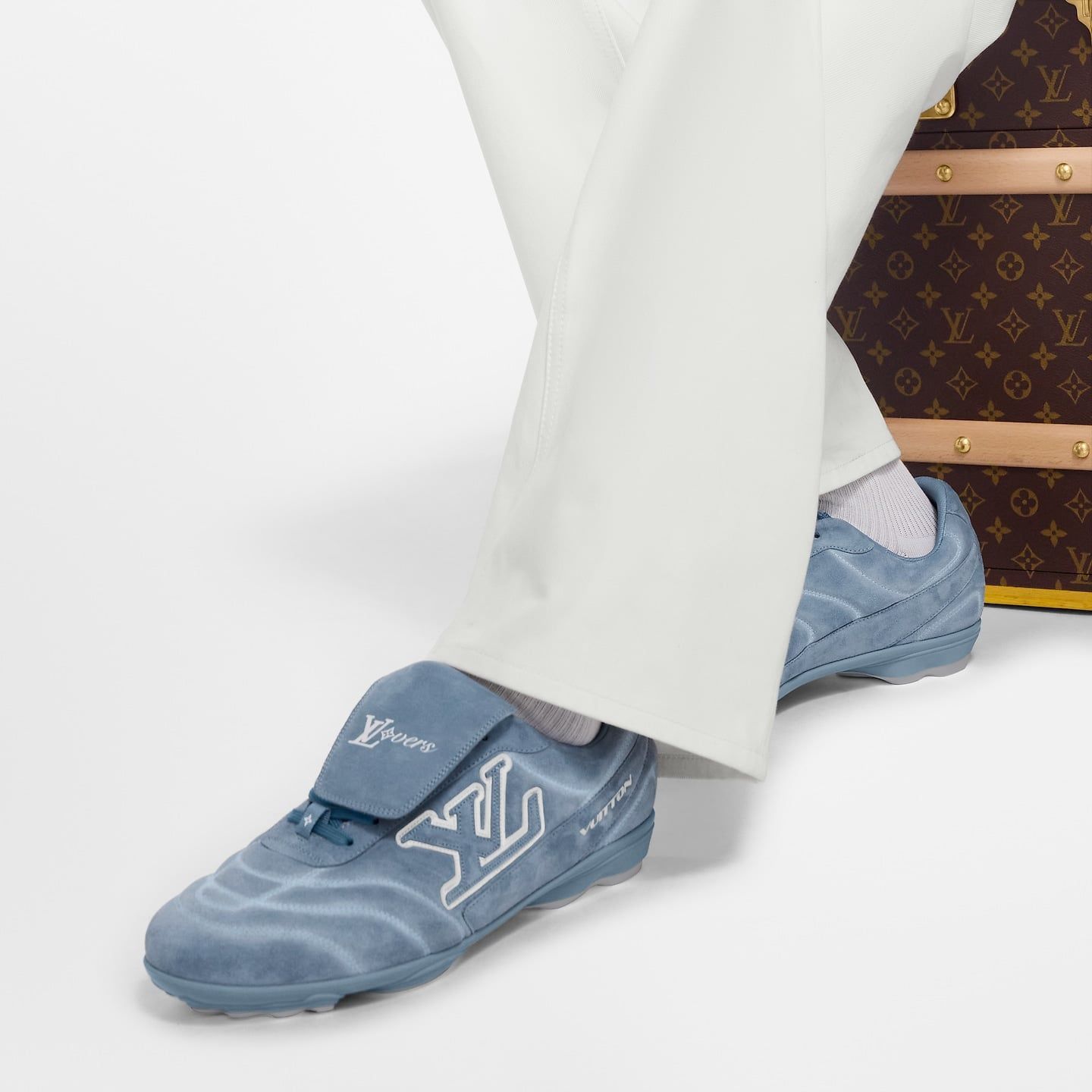  Giày Nam Louis Vuitton LV Footprint Soccer Trainers 'Blue' 