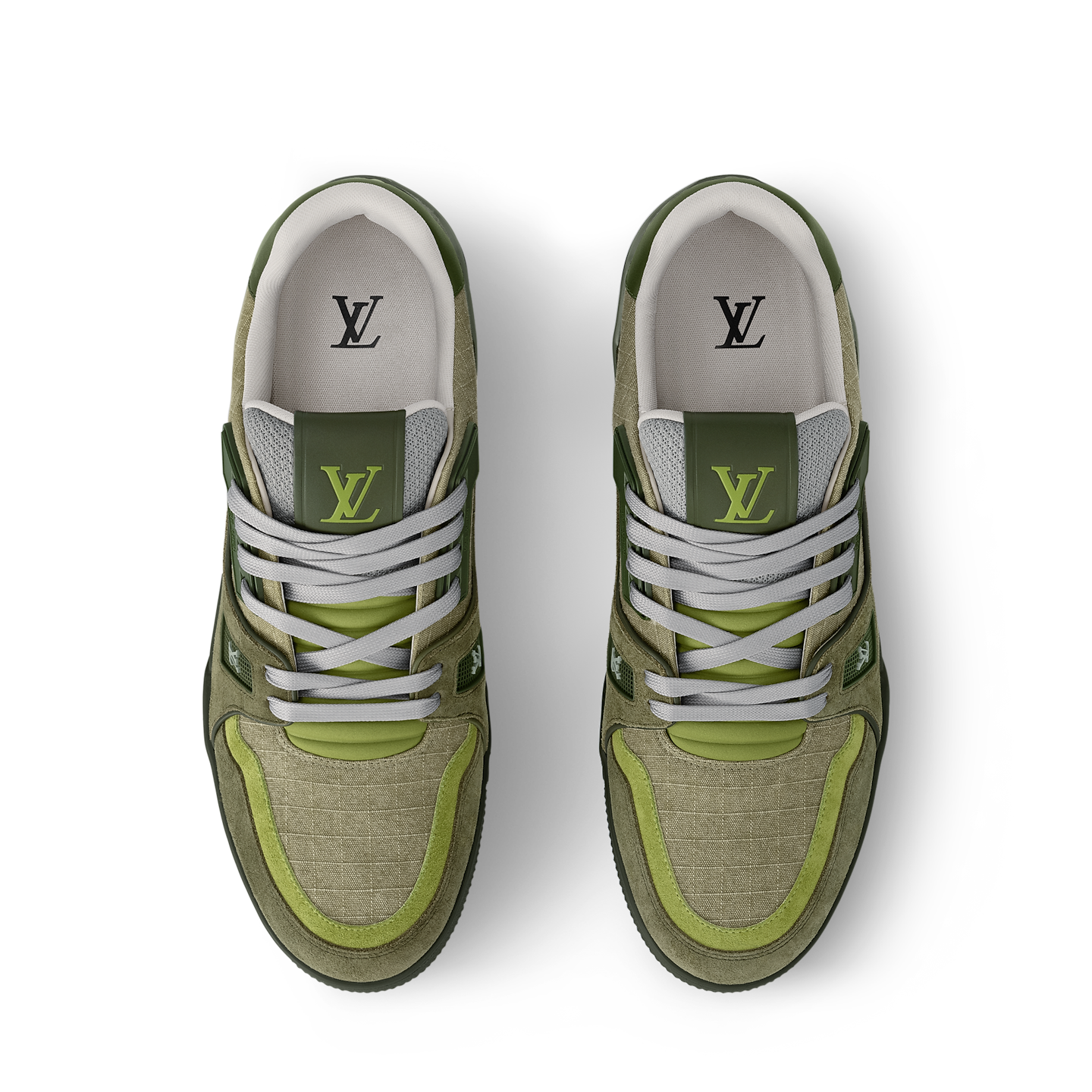  Giày Nam Louis Vuitton LV Trainer Outdoor Trainers 'Green' 